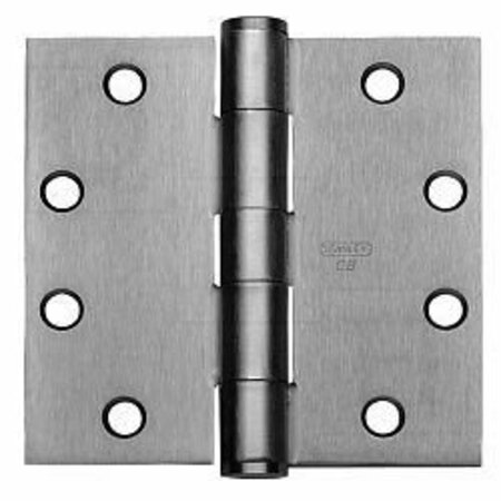 BEST HINGES 4-1/2inx4-1/2in Five Knuckle Architectural Steel Full Mortise Standard Weight Square Corner CB17941226D
